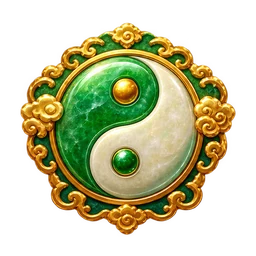 Jade Yin-Yang Medallion symbol art